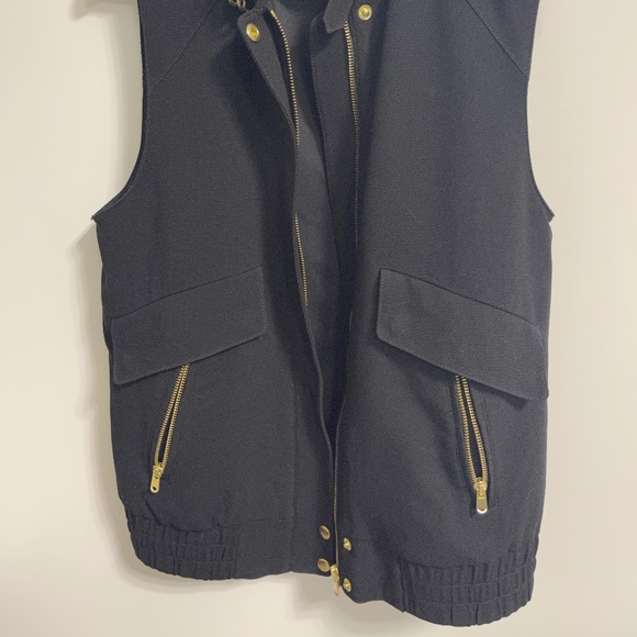Club Monaco - Black Cargo Vest - Size XS - Picture 2 of 8